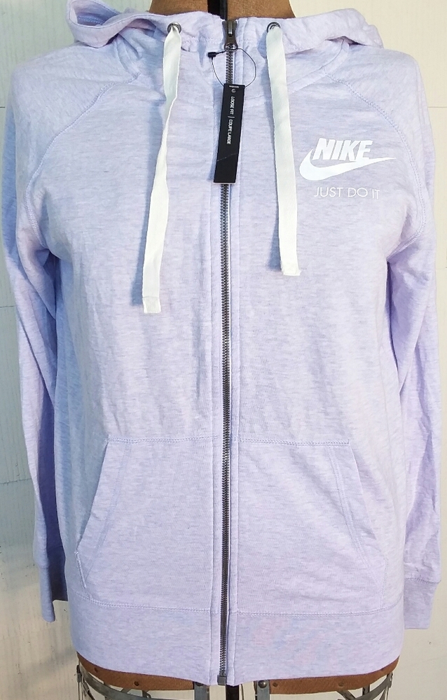Nike full zip up lavender hoodie